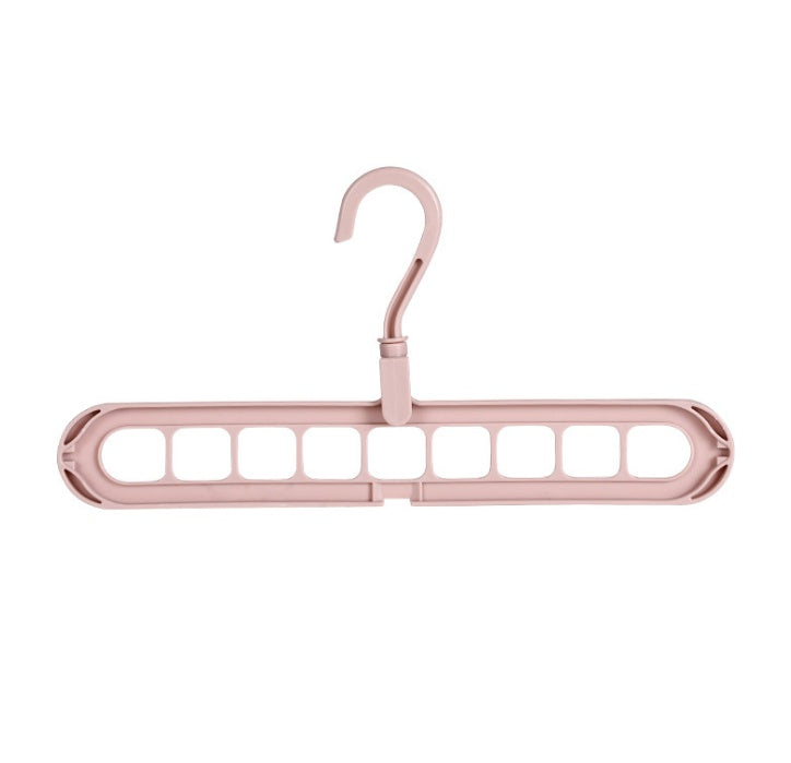 Space saving closet hanger pink