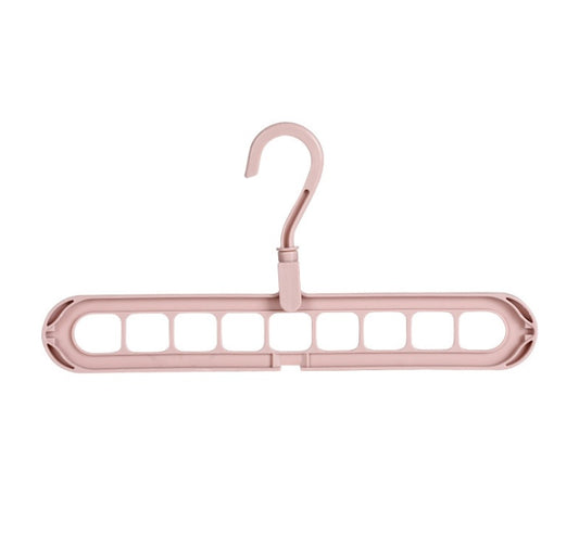 Space saving closet hanger pink