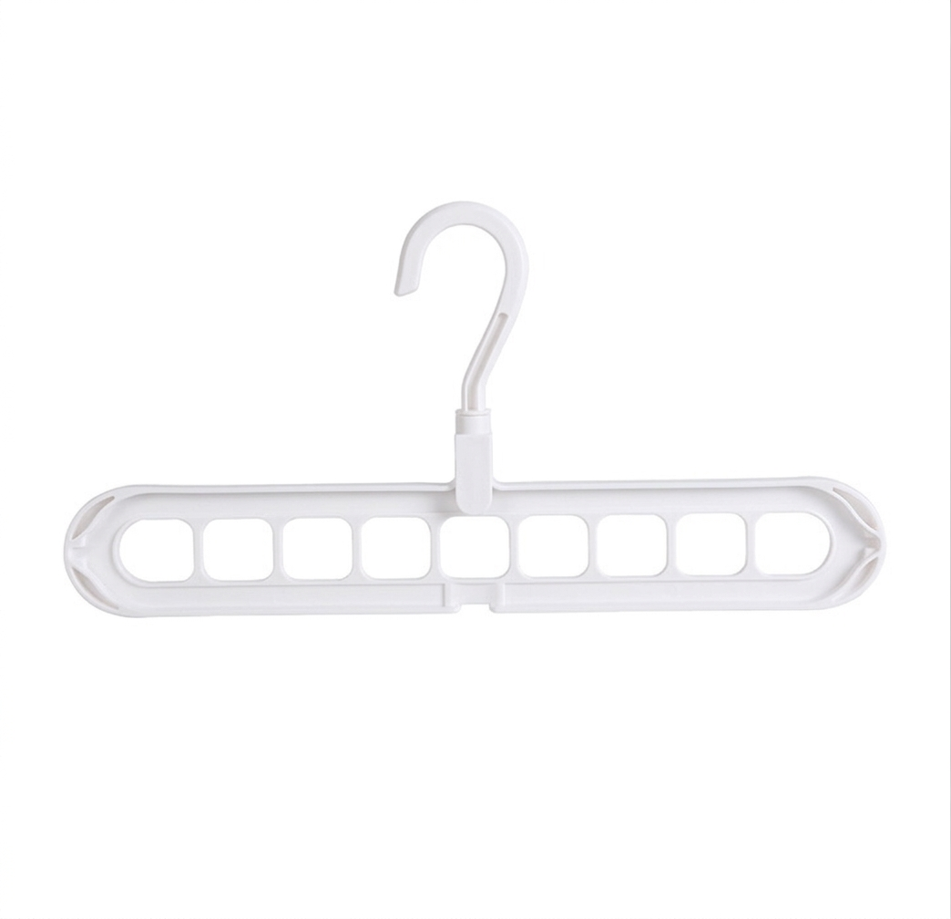 Space saving closet hanger white
